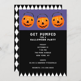 Halloween Vintag Pumpkins Party Einladung