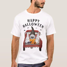 Halloween Vintag Truck Gnomes T - Shirt