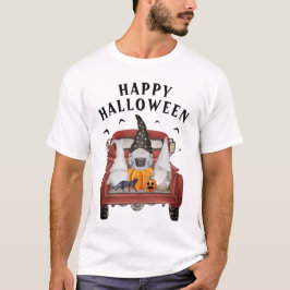 Halloween Vintag Truck Gnomes T - Shirt