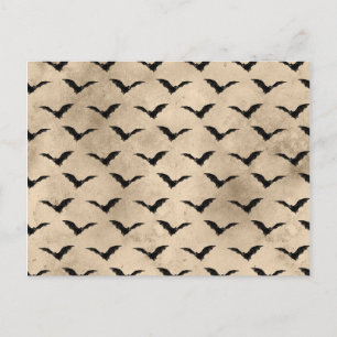 Halloween Vintage Black Bats Postkarte