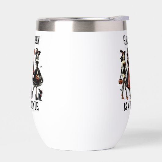 Halloween-Vintage Button-Up-Hexen (Links)