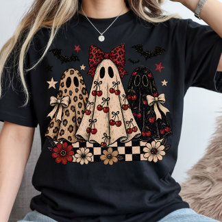 Halloween | Vintage Coquette Geist Kürbis Kirsche T-Shirt
