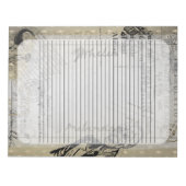 Halloween Vintage Ephamera Zombie Beängstigender B Notizblock (Vorderseite)