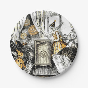 Halloween Vintage Flapper Papier-Teller Pappteller