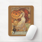 Halloween Vintage Frau und Jack o' Lantern Mousepad (Mit Mouse)