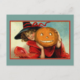 Halloween Vintage Funny Illustration Postkarte