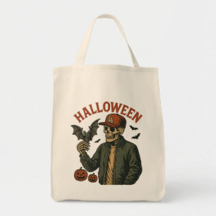 Halloween Vintage - Gruseliger Skelett Tragetasche