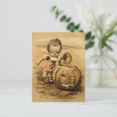 Halloween (Vintage Halloween-Karte) Postkarte (Stehend Vorderseite)