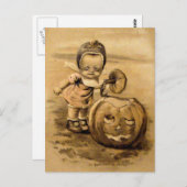 Halloween (Vintage Halloween-Karte) Postkarte (Vorne/Hinten)