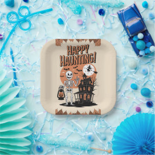 Halloween vintage - Happy Haunting Pappteller