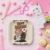 Halloween vintage - Happy Haunting Pappteller (Party)