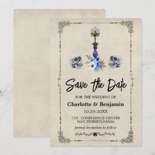 Halloween Vintage Hochzeit Termin speichern Save The Date