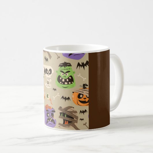 Halloween Vintage Kaffeemaschine Tasse (VorderseiteRechts)