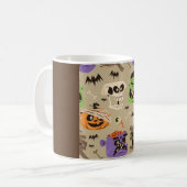 Halloween Vintage Kaffeemaschine Tasse (Vorderseite Links)