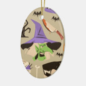 Halloween-Vintage Musterschmuck Keramik Ornament (Links)