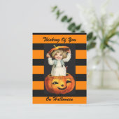 Halloween Vintage Postkarte (Stehend Vorderseite)