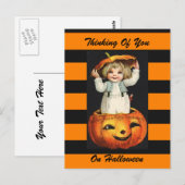Halloween Vintage Postkarte (Vorne/Hinten)