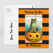 Halloween Vintage Postkarte (Vorne/Hinten)
