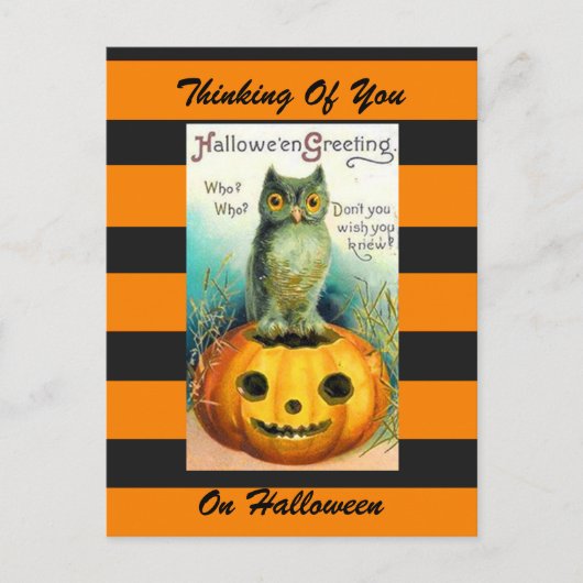 Halloween Vintage Postkarte (Vorderseite)