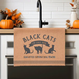 Halloween Vintage Schwarze Katzen Geschirrtuch