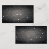 Halloween Vintage schwarze Sterne Platzkarte (Vorne/Hinten)