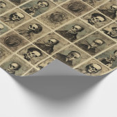 Halloween Vintage Skeletons Geschenkpapier (Ecke)