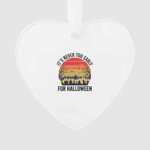 Halloween Vintage Sonnenuntergang Friedhof Katze V Ornament