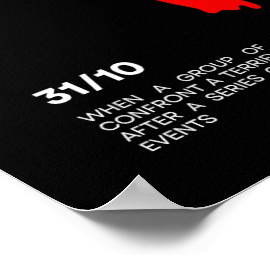 Halloween Vintage Spooky  Poster (Ecke)