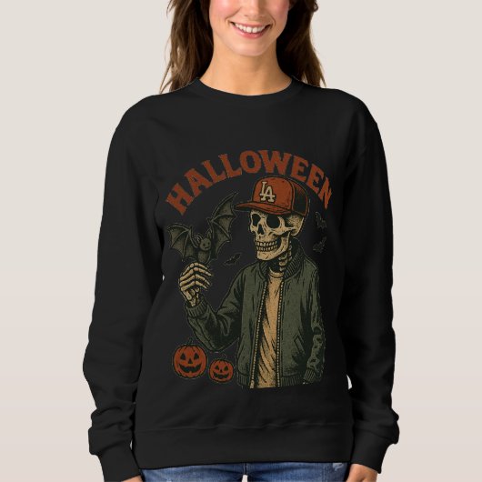 Halloween Vintage - Spooky Skeleton  Sweatshirt (Vorderseite)