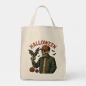 Halloween Vintage - Spooky Skeleton  Tragetasche (Rückseite)