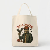 Halloween Vintage - Spooky Skeleton  Tragetasche (Vorne)