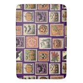 Halloween Vintage Stempel Muster Badematte (Vorderseite Vertikal)