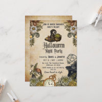 Halloween Vintage unheimlicher Hexenhut Kessel
