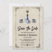 Halloween Vintage Wedding Save the Date (Vorderseite)