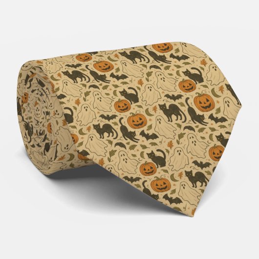 Halloween, Vintager Herbst Krawatte (Gerollt)