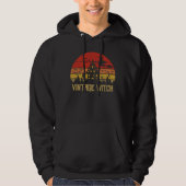 Halloween Vintager HexenRetro-Sonnenuntergang Hoodie (Vorderseite)