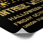 Halloween Vintager HexenRetro-Sonnenuntergang Poster (Ecke)