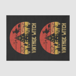 Halloween Vintager HexenRetro-Sonnenuntergang Seidenpapier