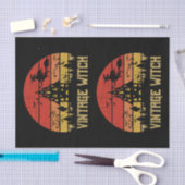 Halloween Vintager HexenRetro-Sonnenuntergang Seidenpapier (Handwerk)