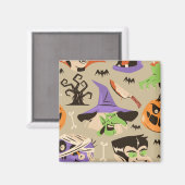 Halloween-Vintager Mustermagnet Magnet (Vorderseite/Rückseite)