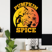Halloween Vintager Pumpkin Gewürz Geburtstag Poster (Heimbüro)