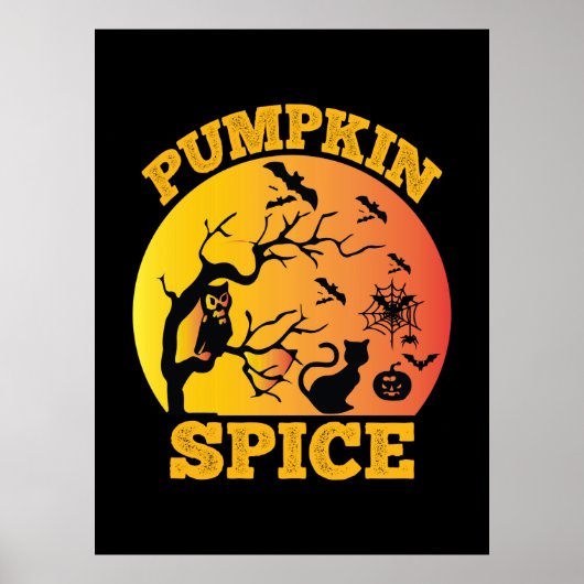Halloween Vintager Pumpkin Gewürz Geburtstag Poster (Vorne)