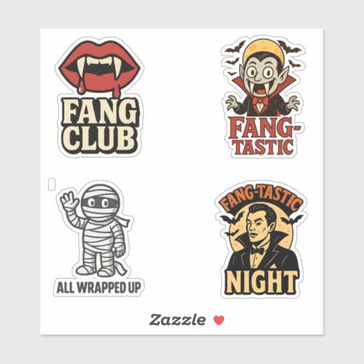 Halloween-Vintager Vibe-Aufkleber Aufkleber (Blatt)