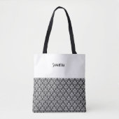 Halloween Vintager Viktorianischer Damask Tasche (Vorderseite)