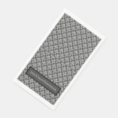 Halloween Vintager Viktorianischer Damask White Serviette (Ecke)