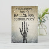 Halloween Vintages KostümParty Einladung (Stehend Vorderseite)