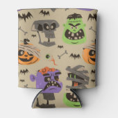 Halloween Vintages Muster cooler Dosenkühler (Vorderseite)