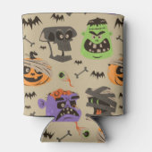 Halloween Vintages Muster cooler Dosenkühler (Rückseite)