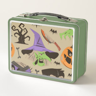Halloween Vintages Mustermetall Lunch Box