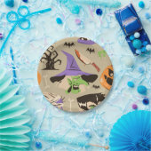 Halloween Vintages Musterpapier Pappteller (Party)